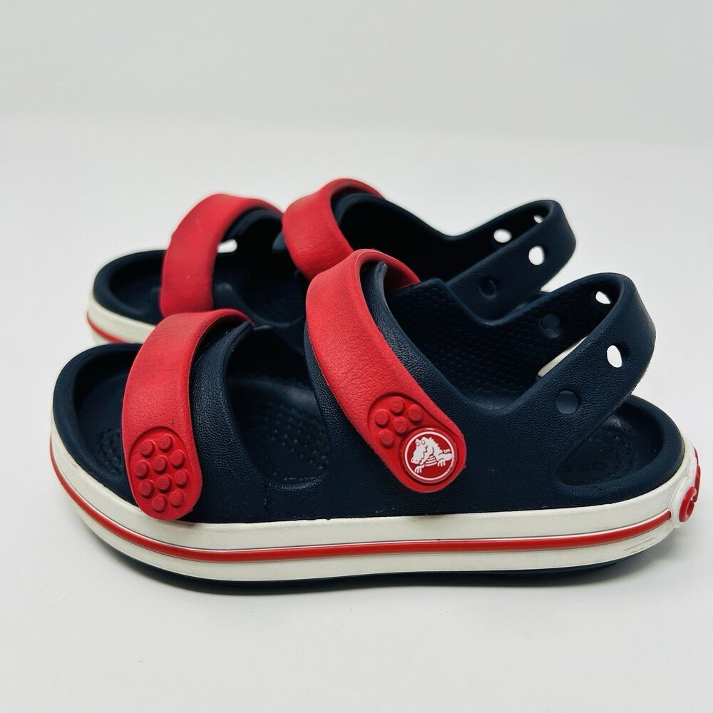 Crocs Sandals Blue And Red C8 Child Sandals Shoes Clogs
